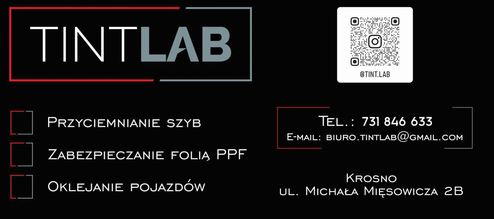 Tint Lab Tomasz Dobosz - Bezinwazyjne przyciemnianie szyb KROSNO Bezinwazyjne przyciemnianie szyb KROSNO